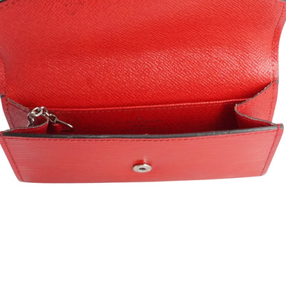 Cerise Epi Leather Clefs Rabat Key Pouch in Red