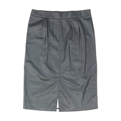 Black Solid Midi Skirt