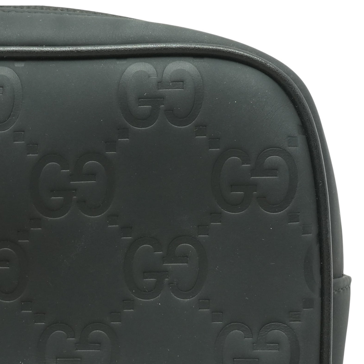 GG Rubber Effect Crossbody Bag in Black