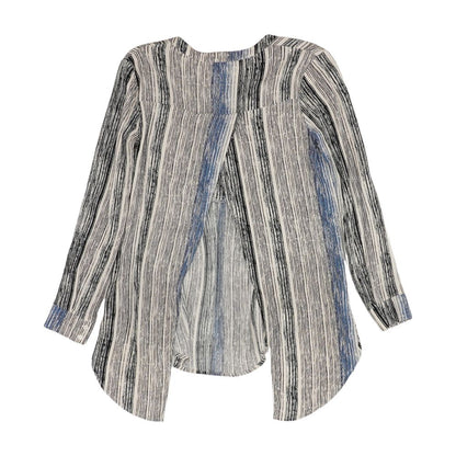 Black Striped V Neck T-Shirt