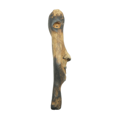 Carved Wooden Face Sculpture