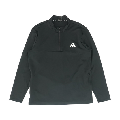 Black Solid 1/4 Zip Pullover