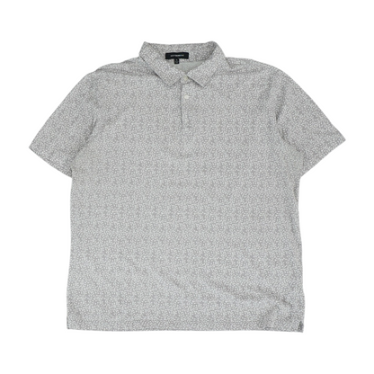 Gray Print Short Sleeve Polo