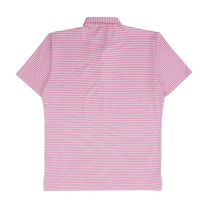 Pink Striped Short Sleeve Polo