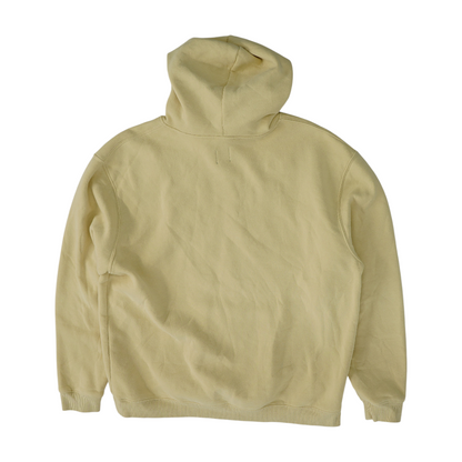 Beige Solid Hoodie Pullover