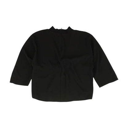 Black Solid 3/4 Sleeve Blouse