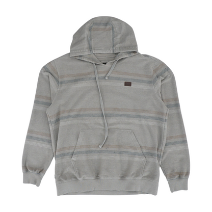 Gray Striped Hoodie Pullover