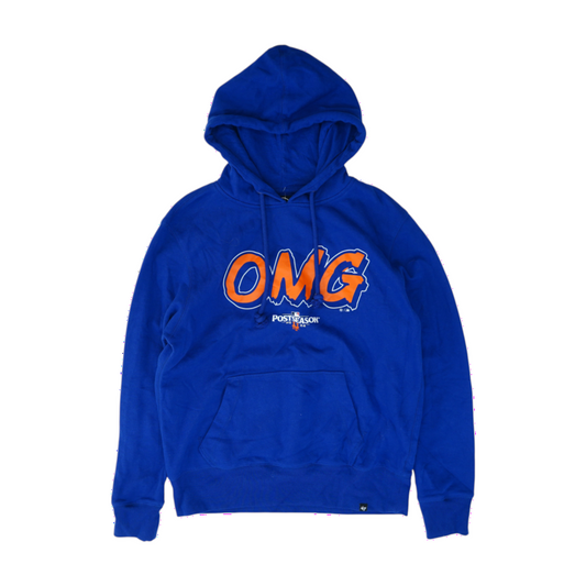 Blue Solid Hoodie Pullover