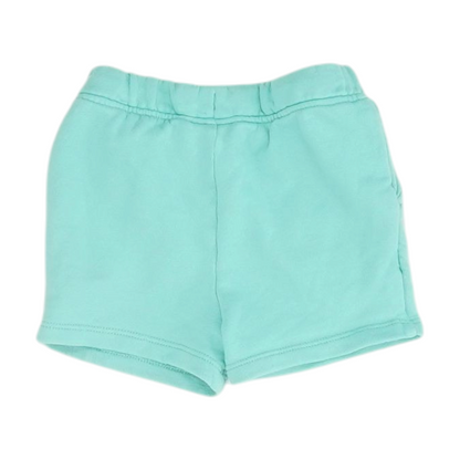 Green Solid Knit Shorts