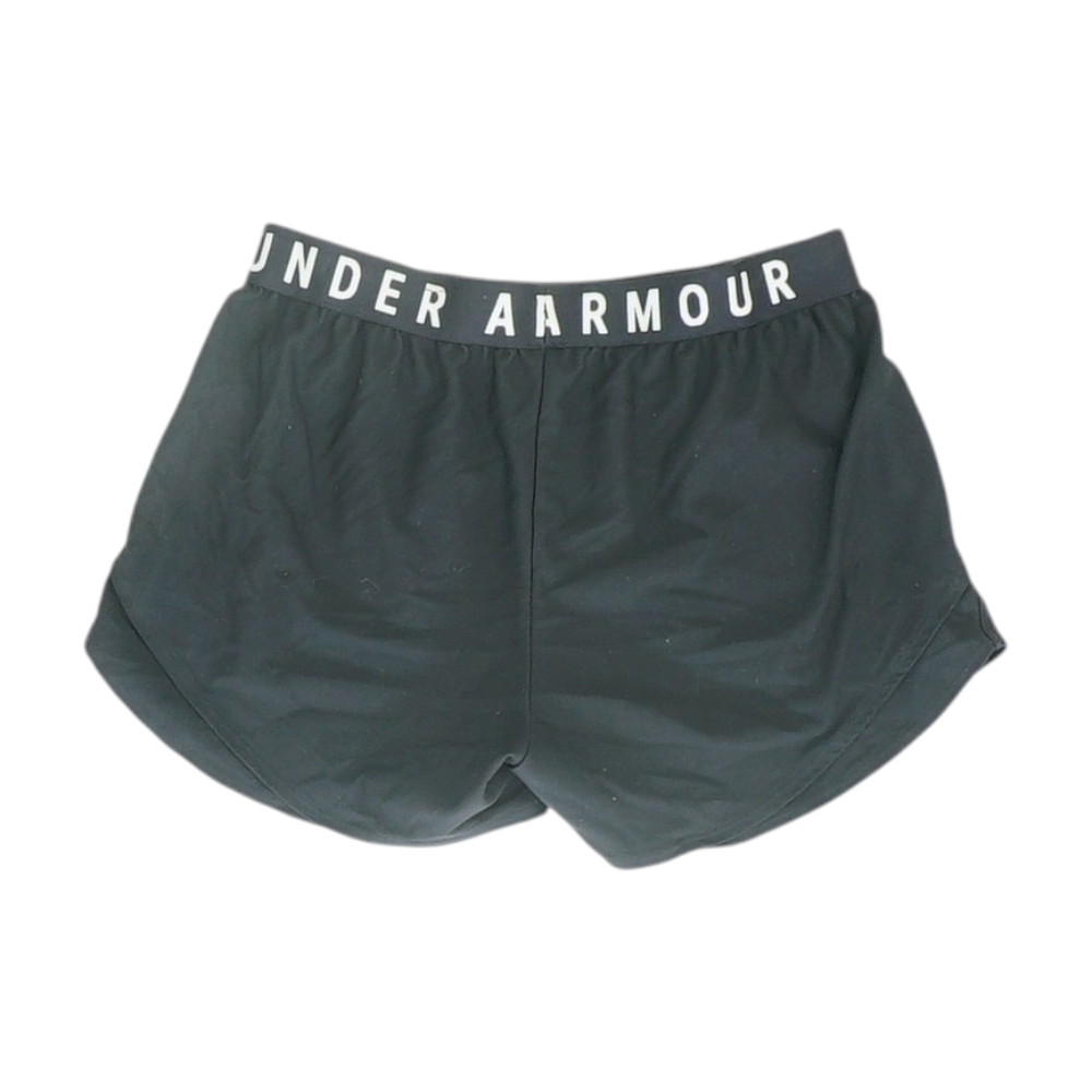 Black Solid Active Shorts