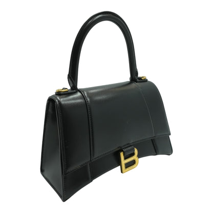 Hourglass Top Handle Bag in Black