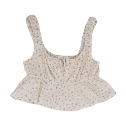Pink Floral Cropped Blouse