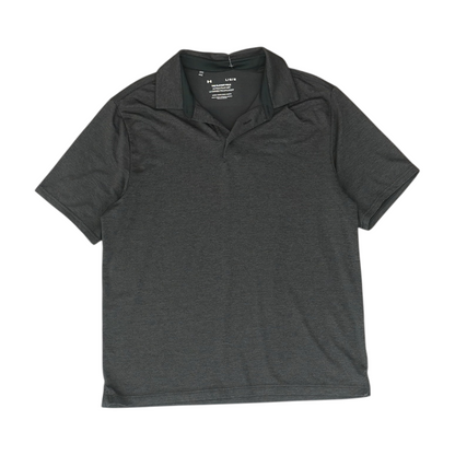 Gray Solid Short Sleeve Polo