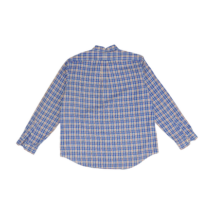 Blue Plaid Long Sleeve Button Down