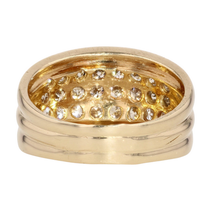 14K Yellow Gold Diamond Band Ring