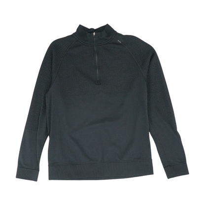 Black Solid 1/4 Zip Pullover