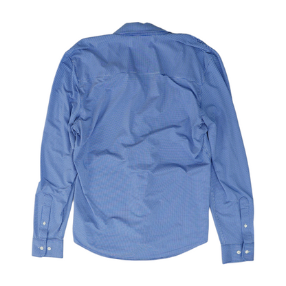 Blue Plaid Long Sleeve Button Down