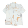 Gray Abstract Short Sleeve Button Down