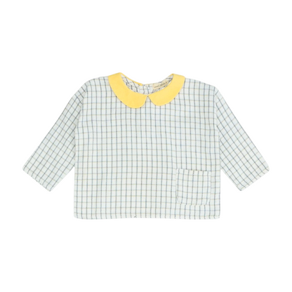Ivory Check Knit T-Shirt