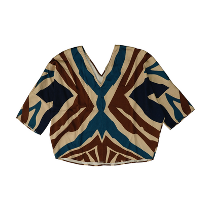Beige Abstract Blouse