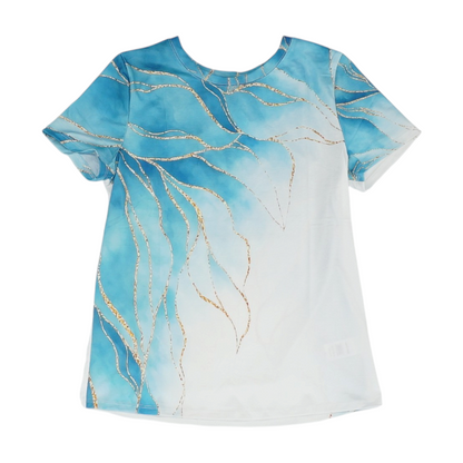 Blue Abstract Blouse