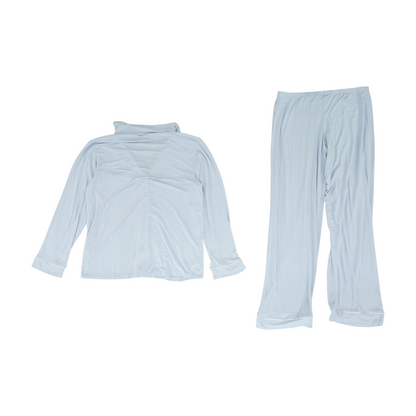 Blue Solid Pajama Set