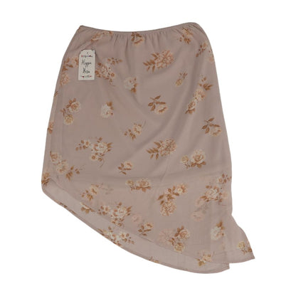 Pink Floral Midi Skirt