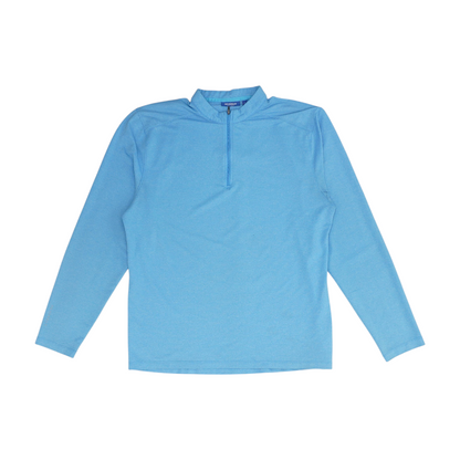 Blue Solid 1/4 Zip Pullover