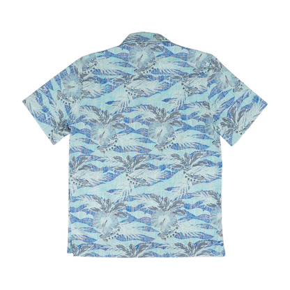 Blue Print Short Sleeve Button Down