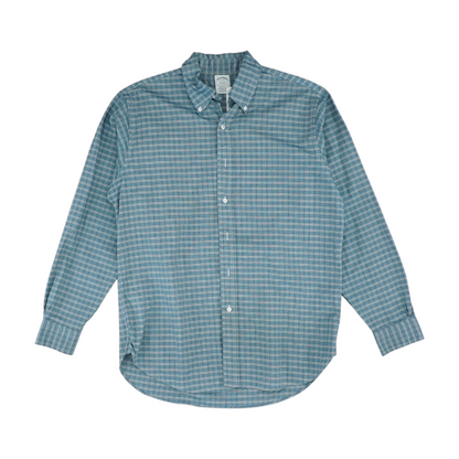 Blue Plaid Long Sleeve Button Down