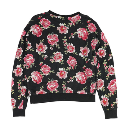 Pink Floral Sweatshirt Pullover