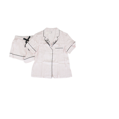 Pink Striped Pajama Set