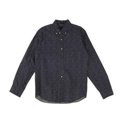 Navy Floral Long Sleeve Button Down