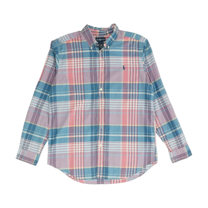 Multi Plaid Long Sleeve Button Down