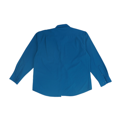 Teal Solid Long Sleeve Button Down