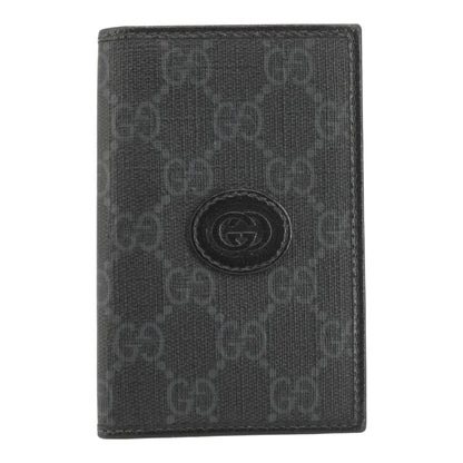 GG Supreme Card Case Wallet in Black