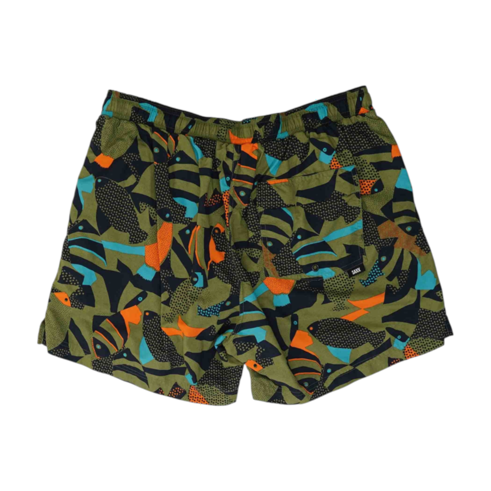 Green Graphic Swim Bottom