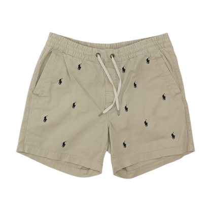 Khaki Print Chino Shorts