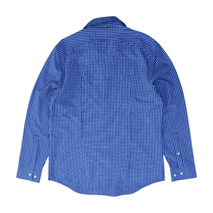 Blue Check Long Sleeve Button Down