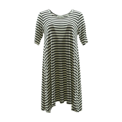 Black Striped Midi Dress