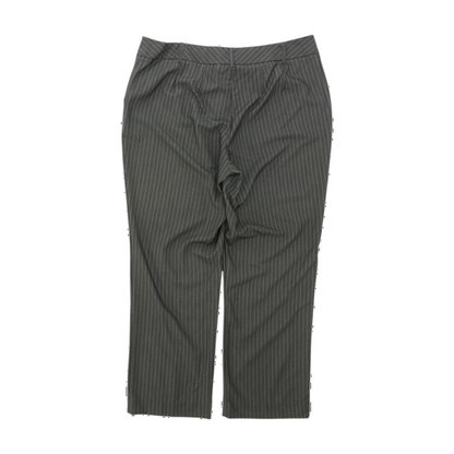 Gray Plus Striped Regular Pants