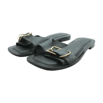Black Flat Sandals