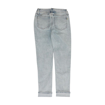 Blue Mid Rise Slim Leg Jeans