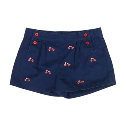 Navy Print Chino Shorts