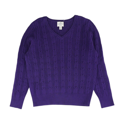 Purple Petite Pullover Sweater