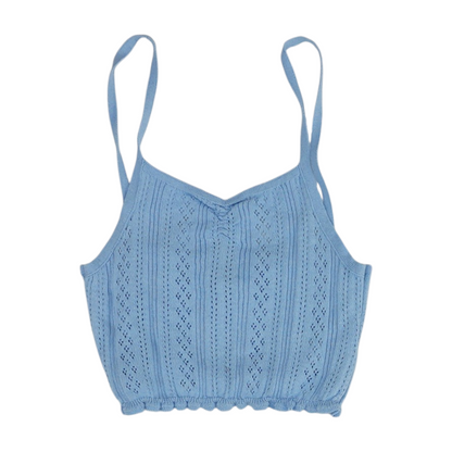 Blue Cropped Blouse
