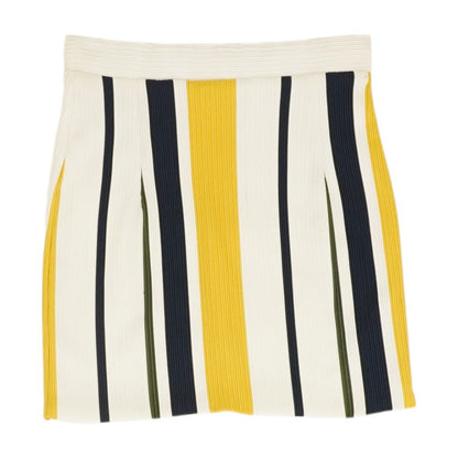 White Striped Mini Skirt