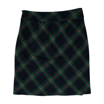 Navy Petite Plaid Mini Skirt