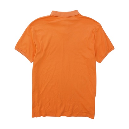 Orange Solid Short Sleeve Polo