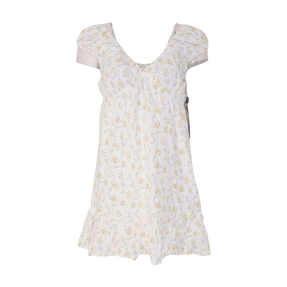 White Floral Mini Dress